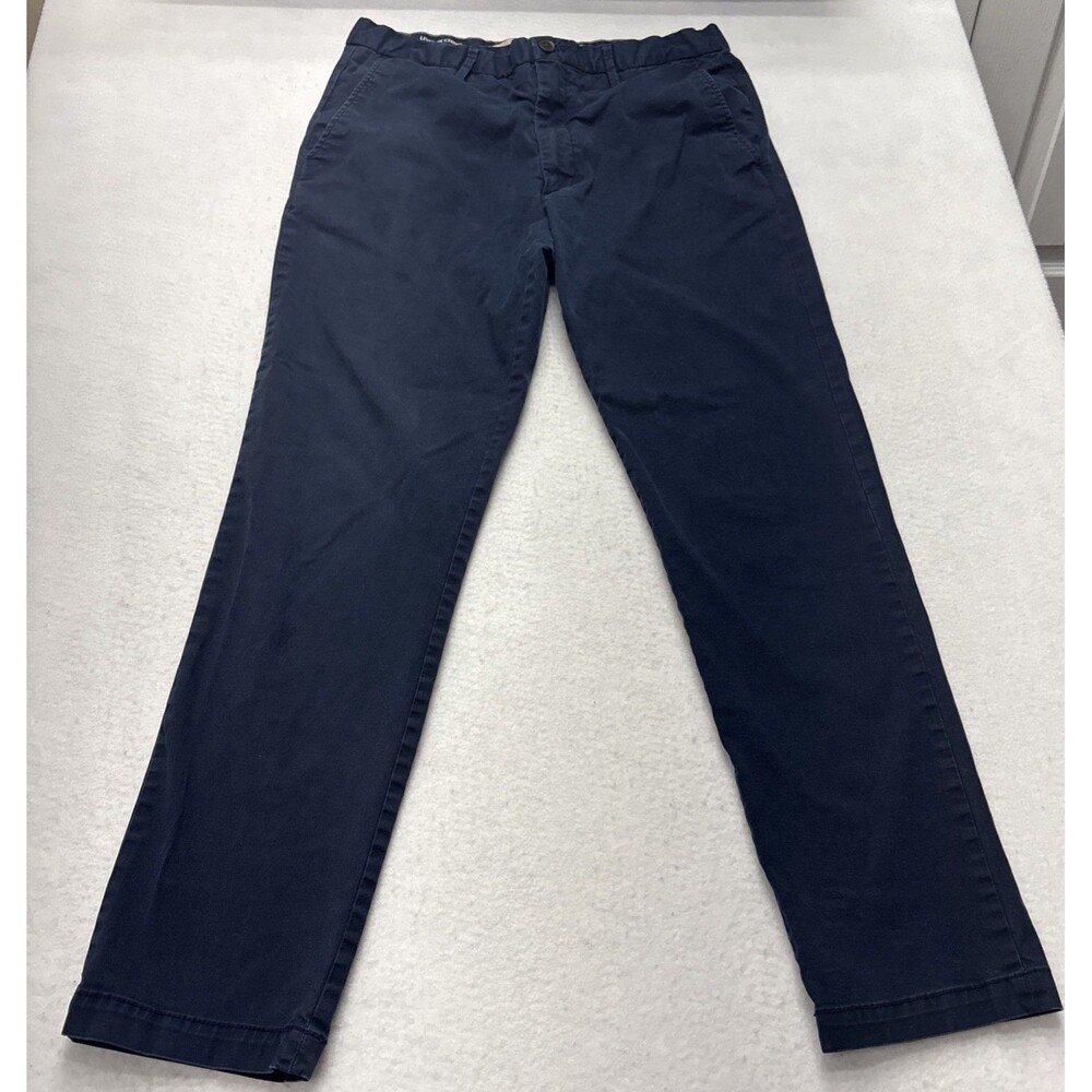 Banana Republic Men's Lived-In Chino Pants Slim Fit 34x32 Blue Casual Preppy